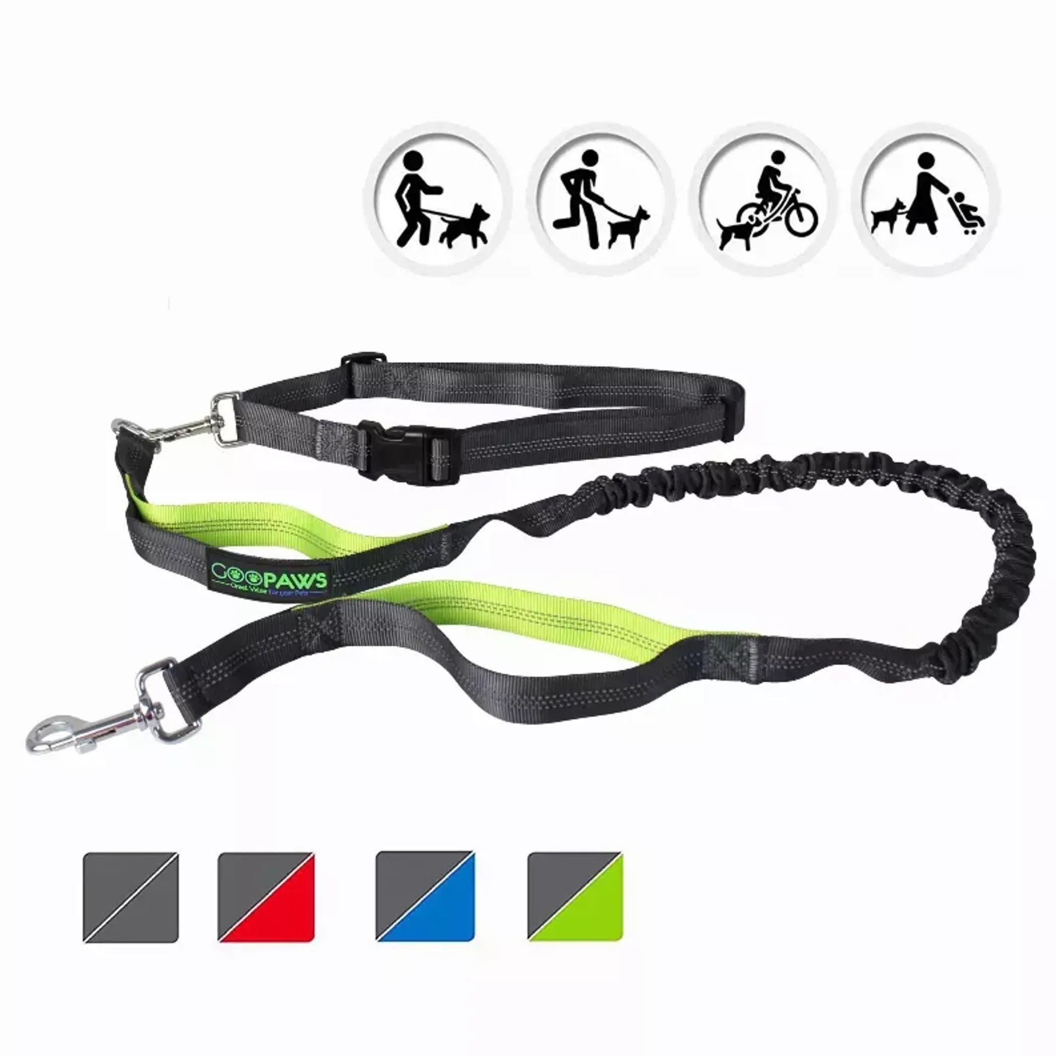 Daily Walk Hands-Free Leash — Adjustable Waist & Shoulder Belt