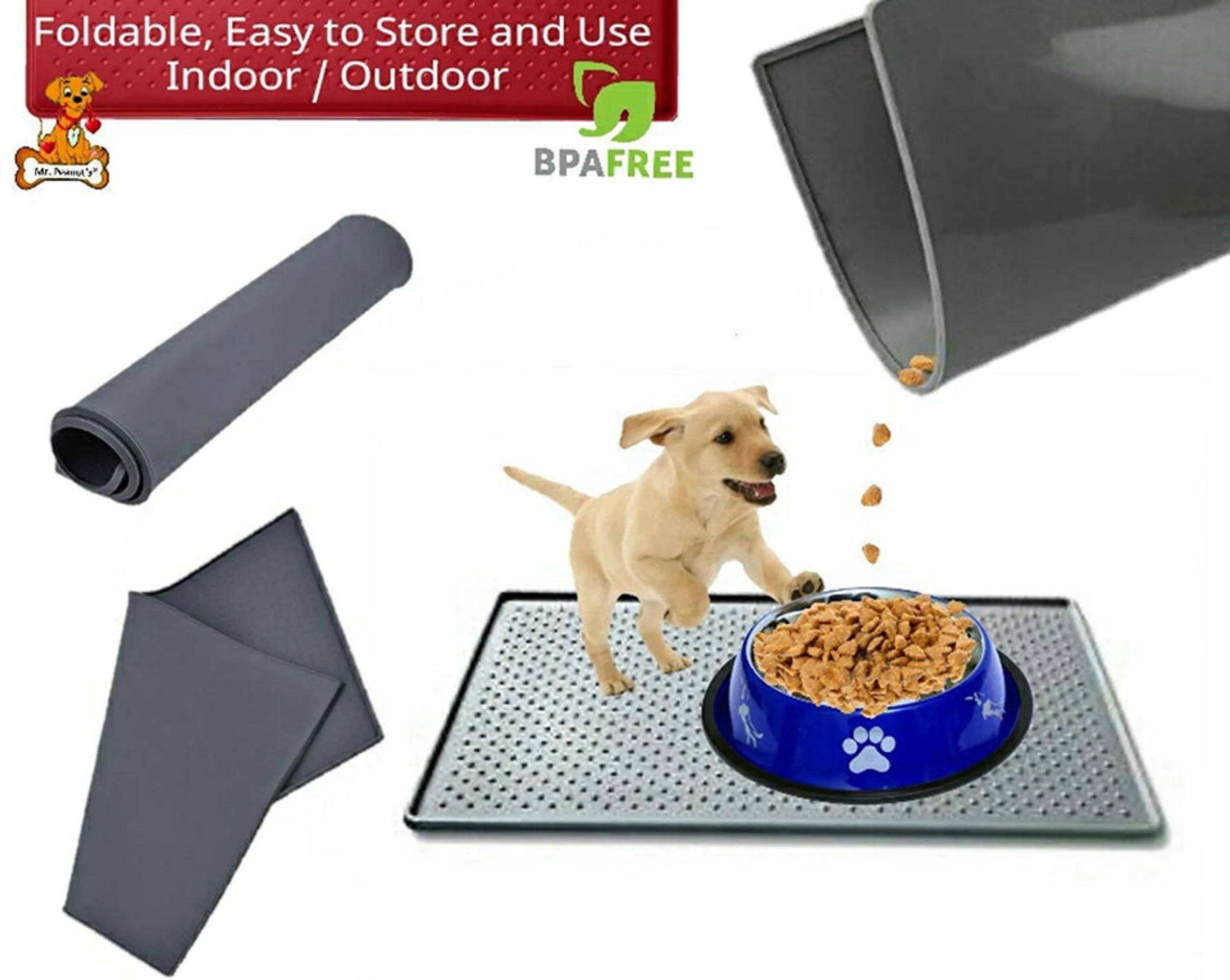 Feed Smarter Silicone Pet Food Mat — Waterproof Non-Slip Feeding Mat